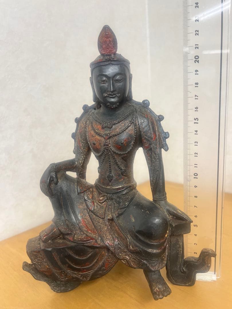 中国明朝青銅布達銅鎏金仏像　骨董古美術アンティーク　江戸仏像？！青磁コレクション