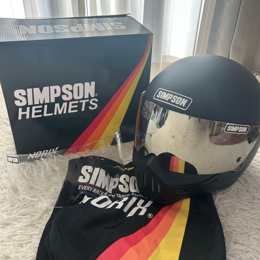 SIMPSON シンプソン ヘルメット 57cm ブラック M30 バイク用品