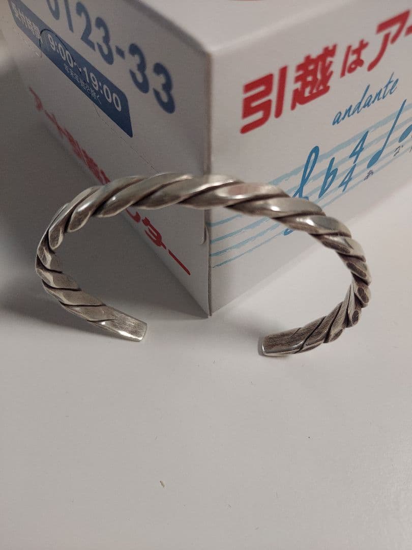 バングル インディアンジュエリー ツイスト シルバー925 ナバホ