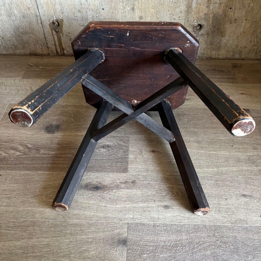 ヴィンテージ　レトロ　ミニチェア　スツール　花台