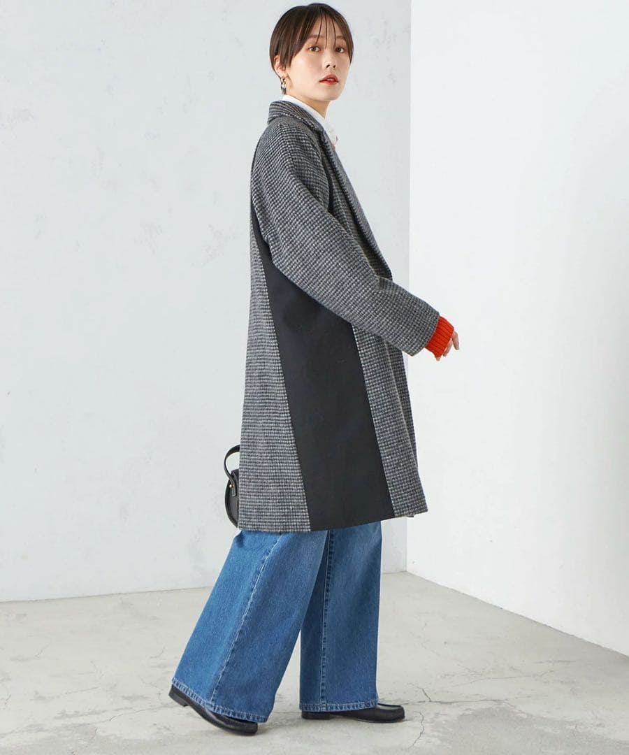 SHIPS シップス チェスターコート切り替えデザイン バック スリット コート