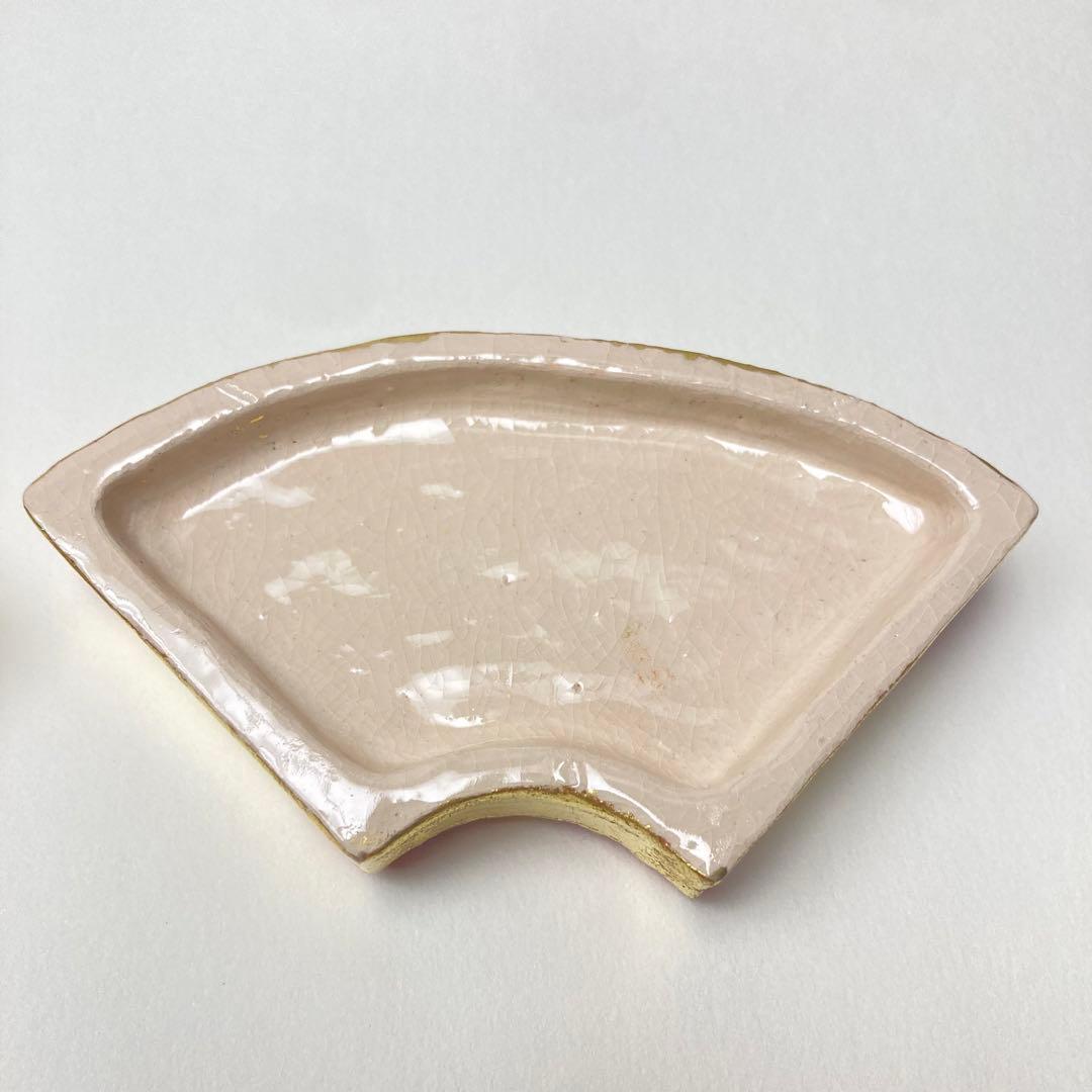 檜垣青子 扇面 松竹梅 香合 金 青子 共箱 栞付 茶道 送料込 晴 美品 楽