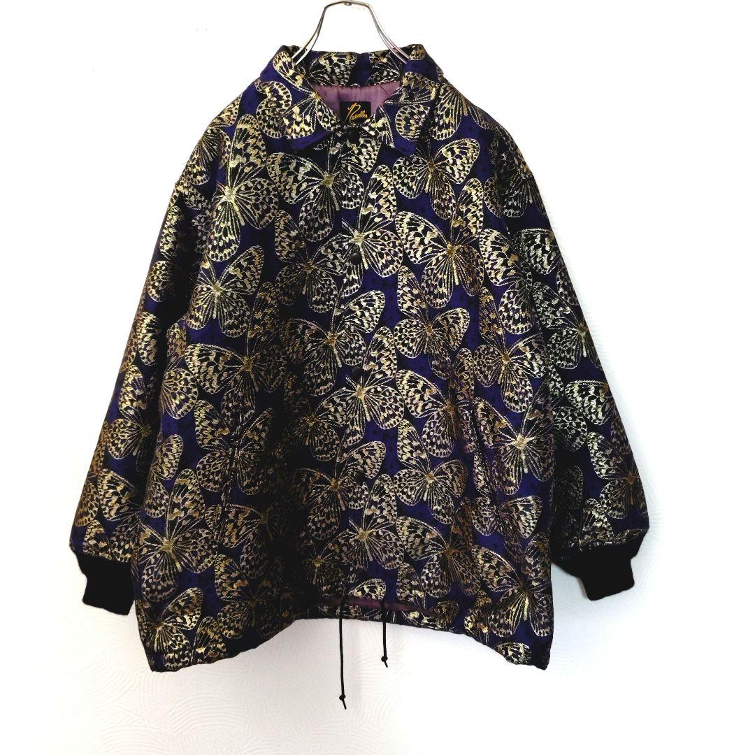 美品 NEEDLES ニードルス スナップ ビッグロゴ デカロゴ 中綿ジャケット