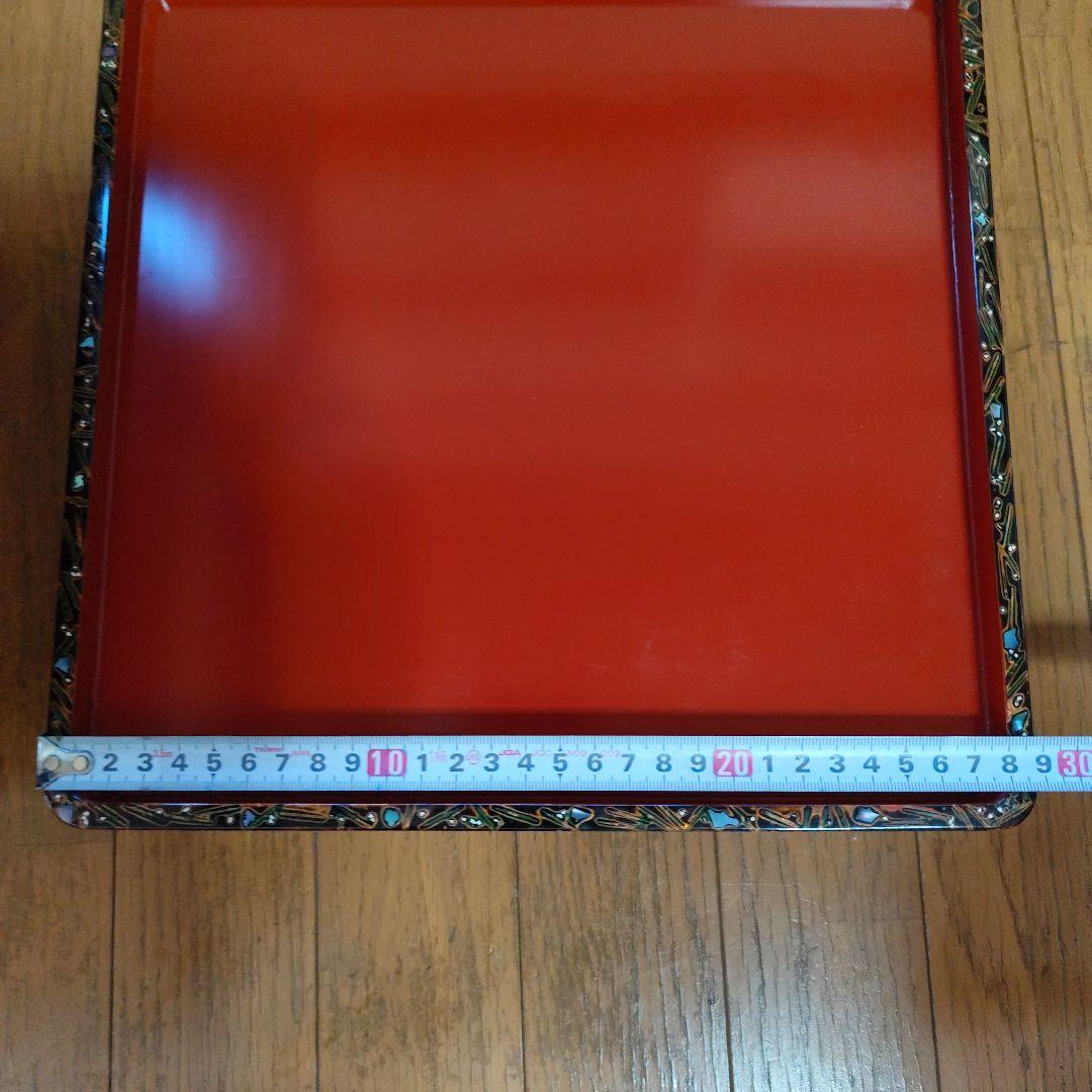 古代若狭塗　重箱5段蓋2枚台付き