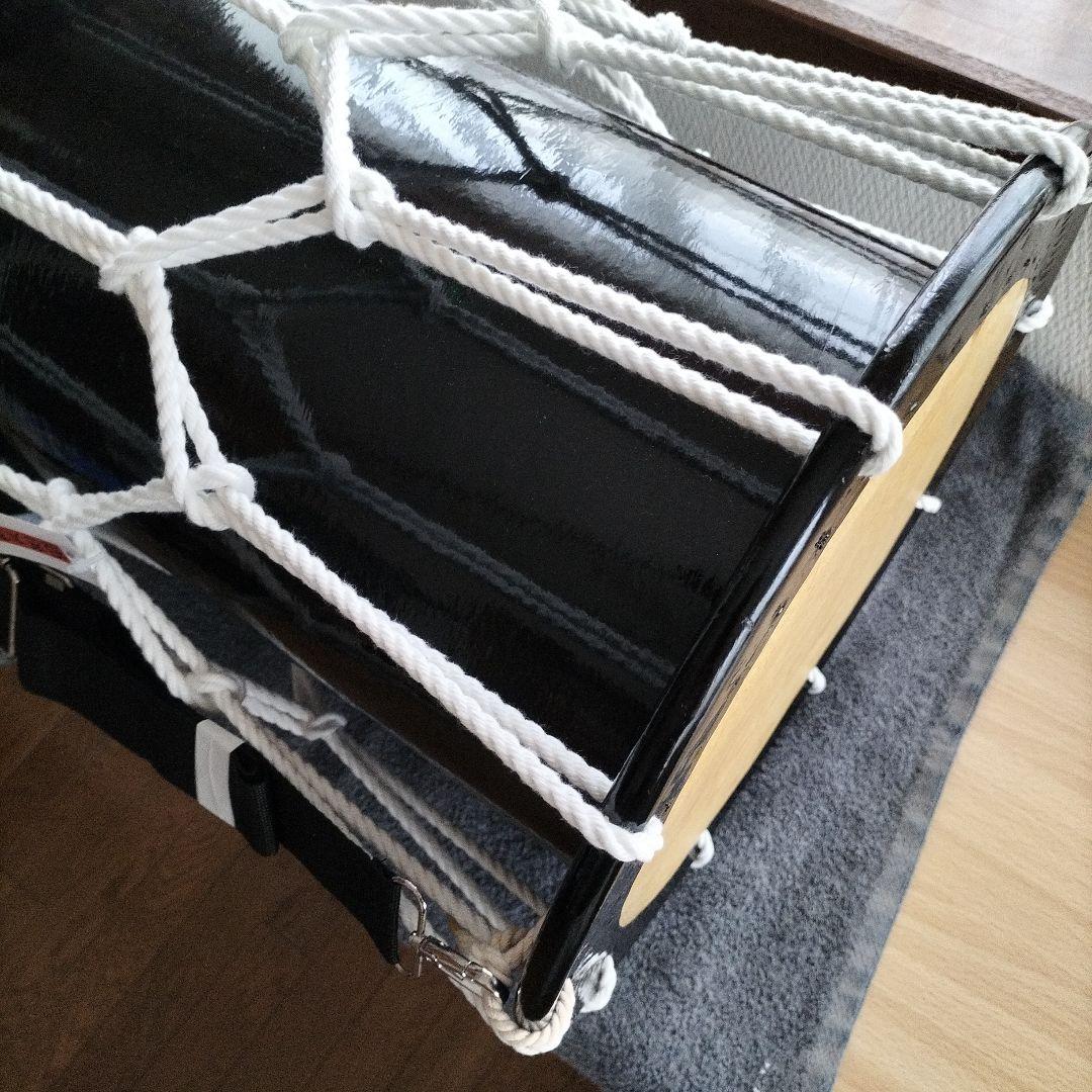 担ぎ太鼓 1.2尺　締太鼓　和太鼓 　天然皮革　ストラップ付き中古品⑦