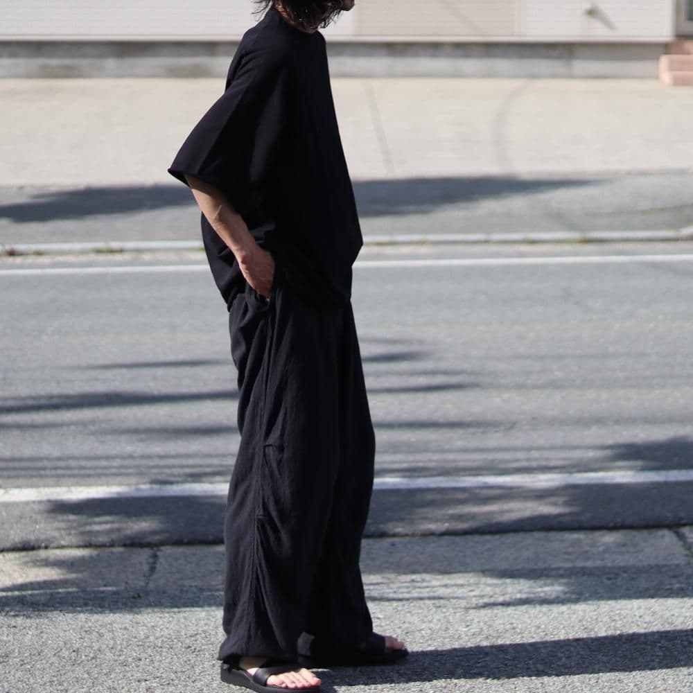 COMOLI LWコットン裏毛 半袖クルー コモリ サイズ2 ブラック