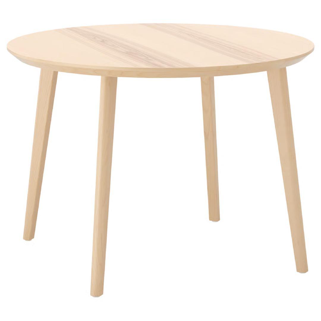 美品 IKEA リーサボー 丸テーブル ダイニングテーブル LISABO 105