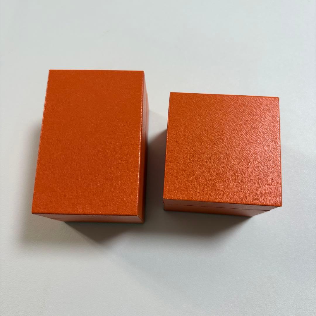 美品　エルメス　リングケース　2点セット　最新仕様　現行品　指輪入れ　リボン付き