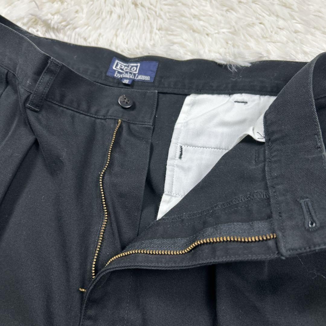 90s 未使用級　ポロバイラルフローレン　クラシックチノ　W35 黒　ブラック