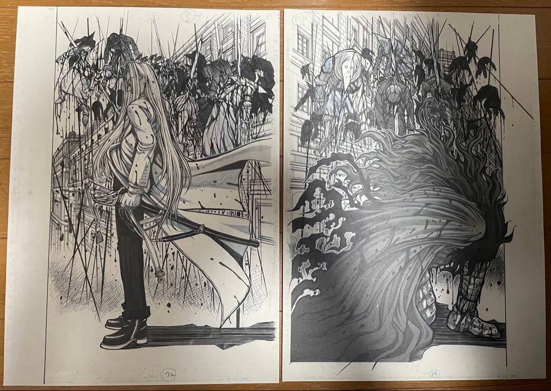 ヘルシング 20周年記念複製原画 王立国教騎士団セット40枚セット