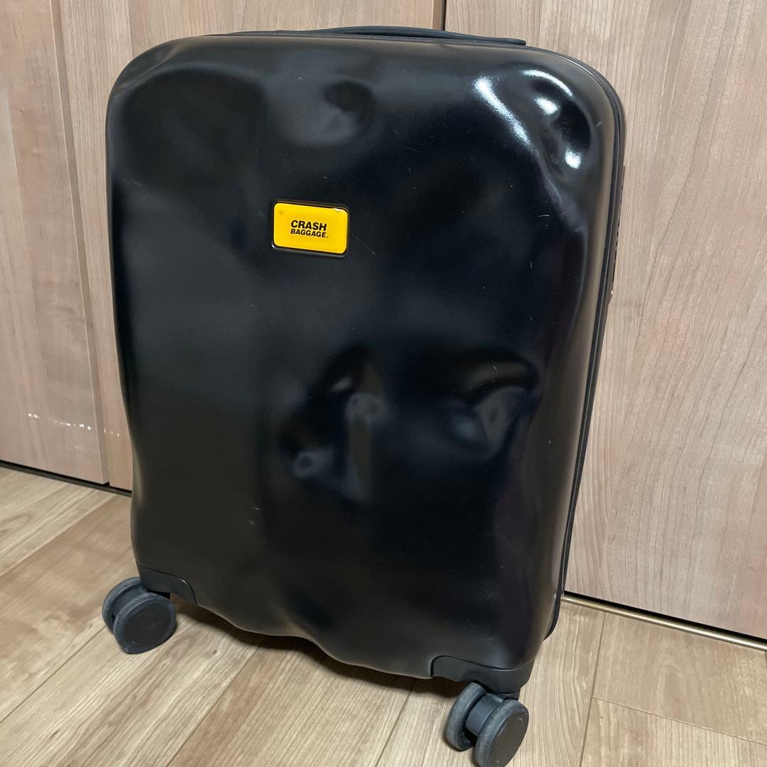 【機内持込可】クラッシュバゲージ　ブラック　Sサイズ