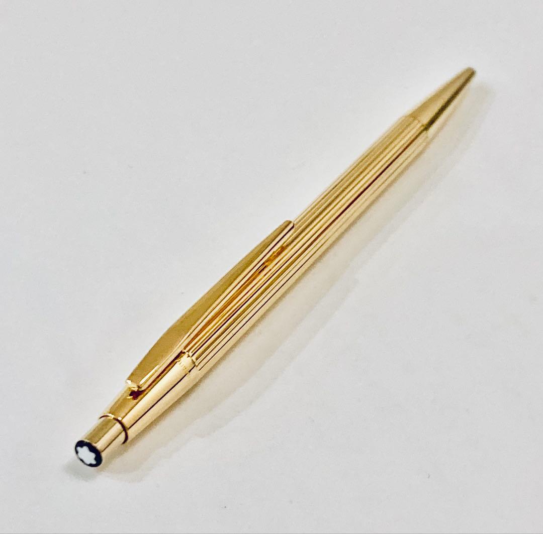 20金張り◆モンブラン高級ボールペン MONTBLANC 1970s美品ゴールド