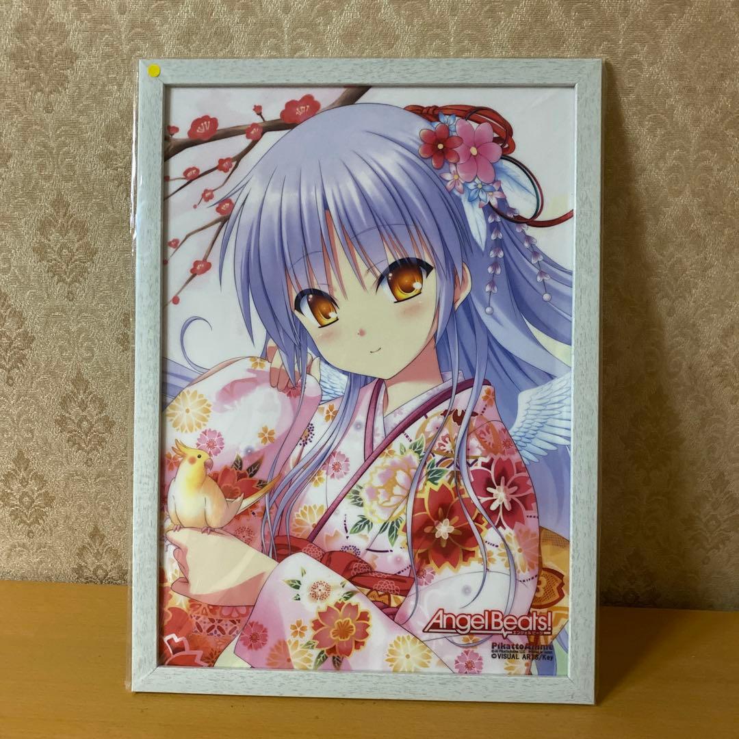 【未使用】Angel Beats! 額縁付き　ポスター　立華かなで