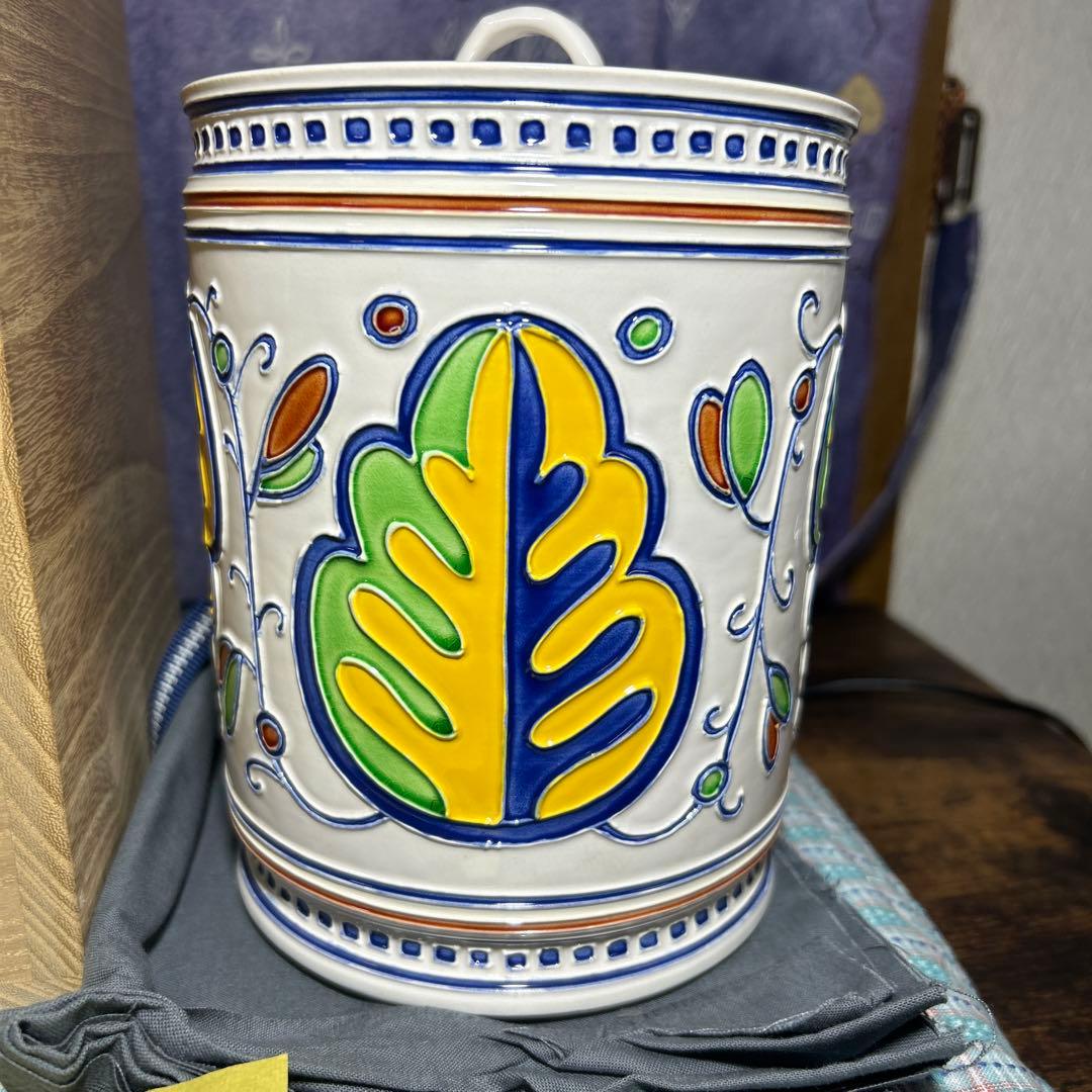 茶道具　水指　オランダ写 交趾釉　中村翠嵐