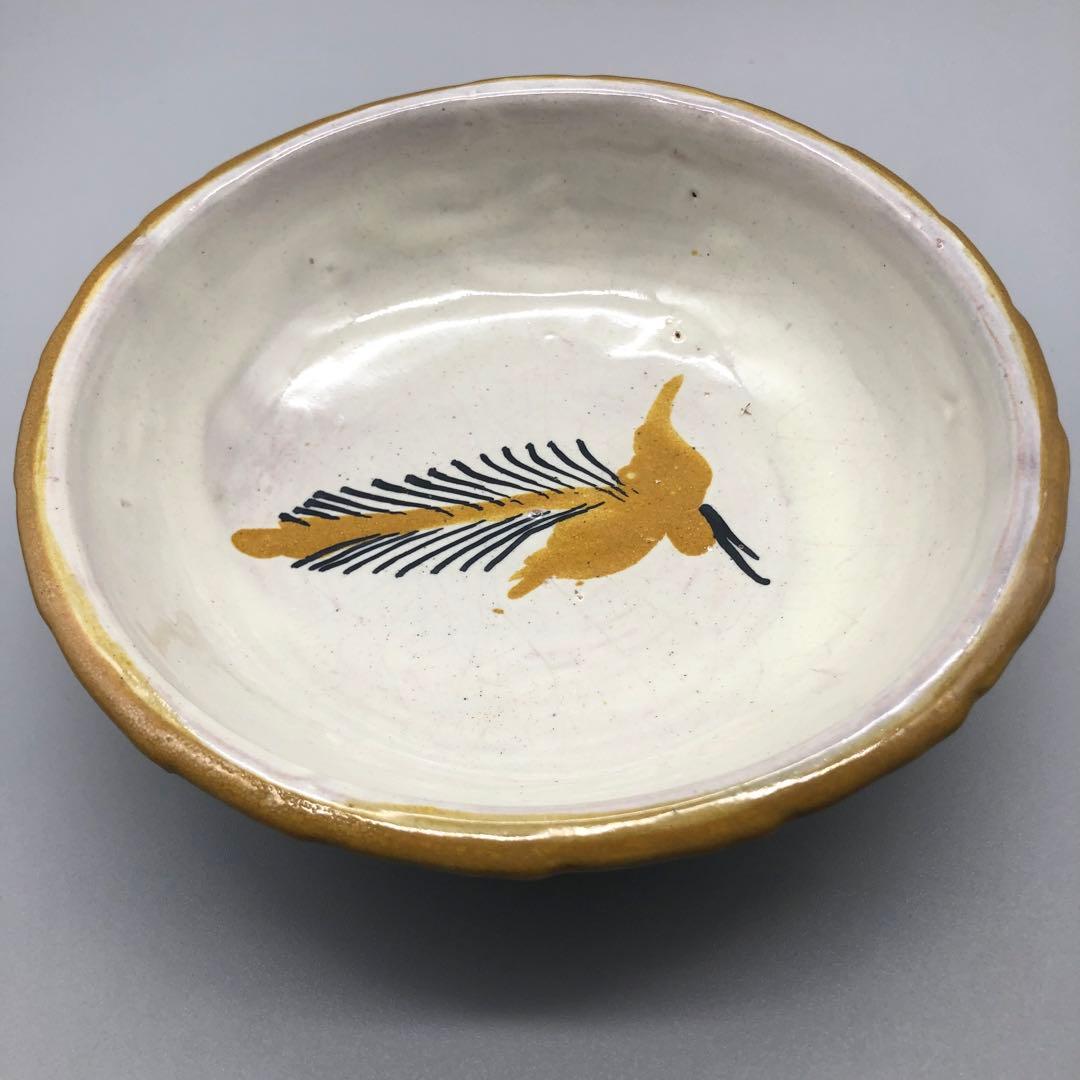 メキシコプエブラタラベラ焼ビンテージ陶器伝統工芸バード鳥ボウル鉢19cm5点A