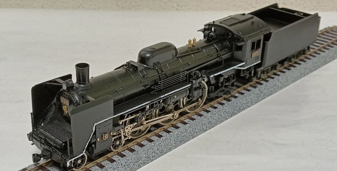 HO、 アダチ Ｃ57蒸気機関車、モーター交換、メンテナンス済
