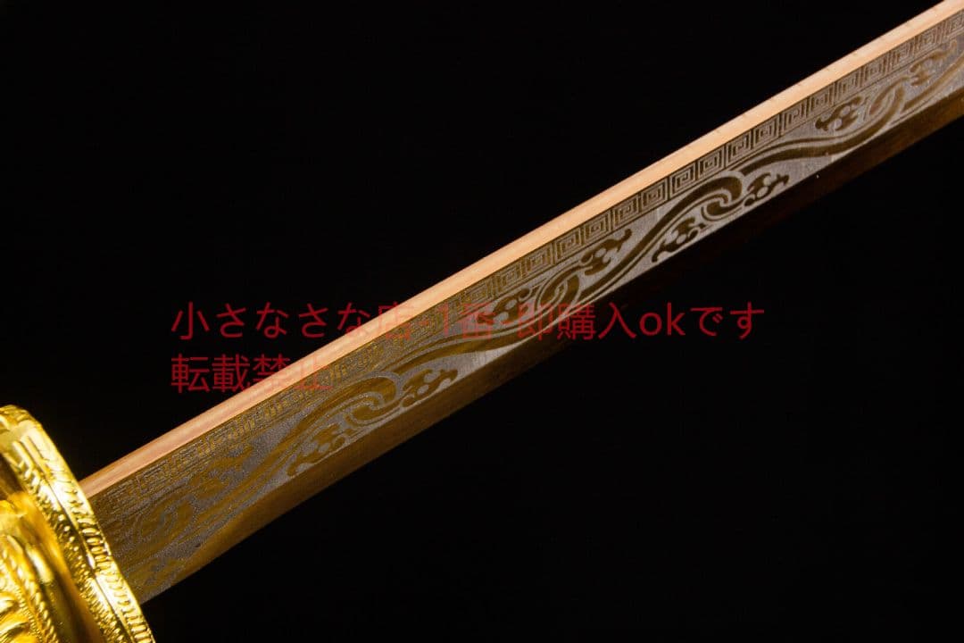 金墨竜唐横刀-高性能マンガン鋼  古兵器 武具 刀装具 日本刀 模造刀 居合刀