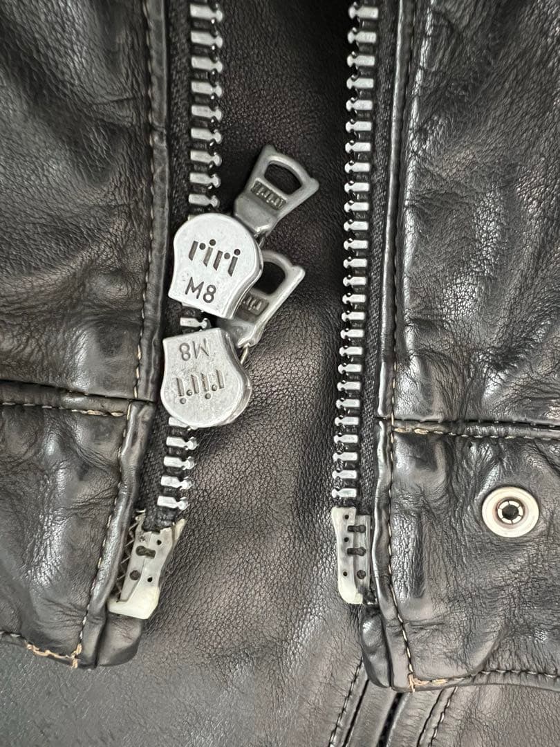 【希少】BACKLASH ドイツカーフシングルライダース XL 黒色