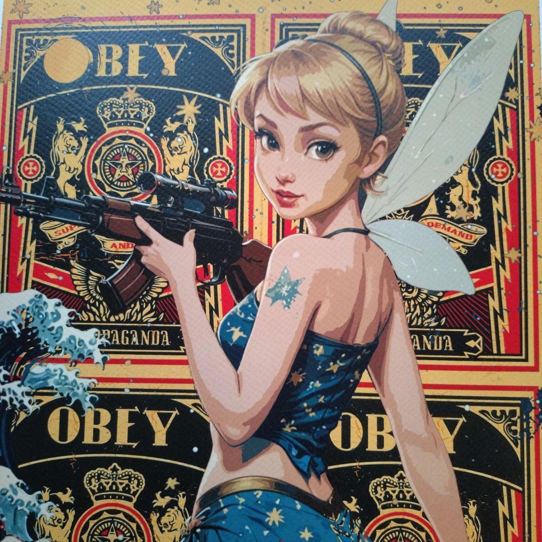 death nyc 世界限定100枚　ティンカーベル　ディズマランド　OBEY