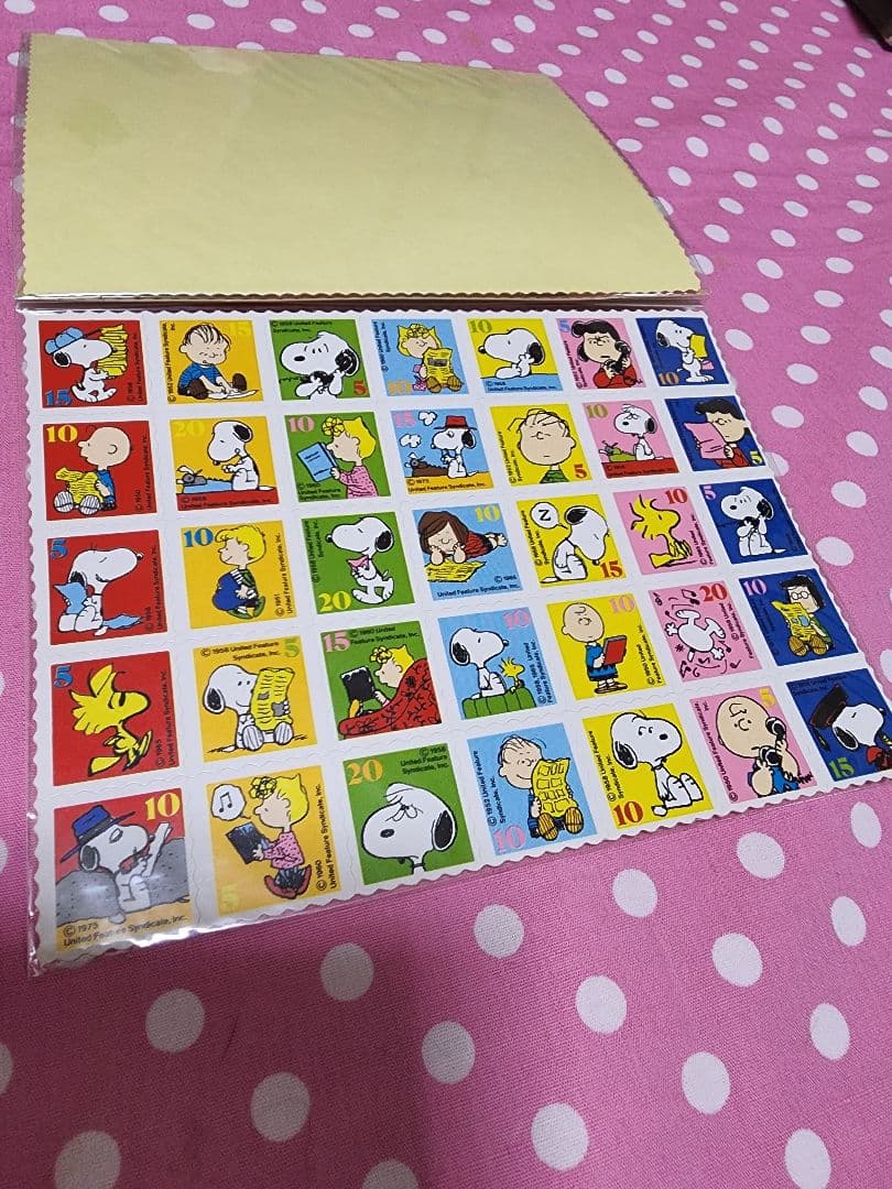 【新品未使用未開封】1980年代製 スヌーピー SNOOPY きってしーる２枚入