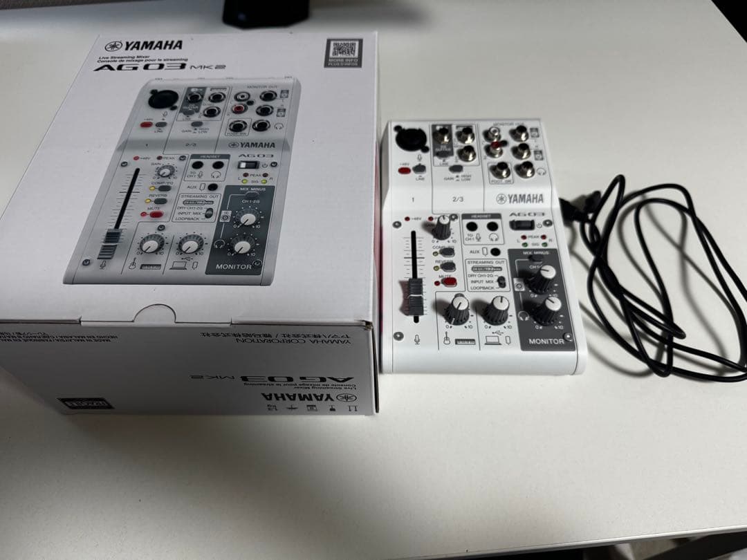 YAMAHAライブストリーミングミキサー ホワイト AG03MK2 動作確認済み