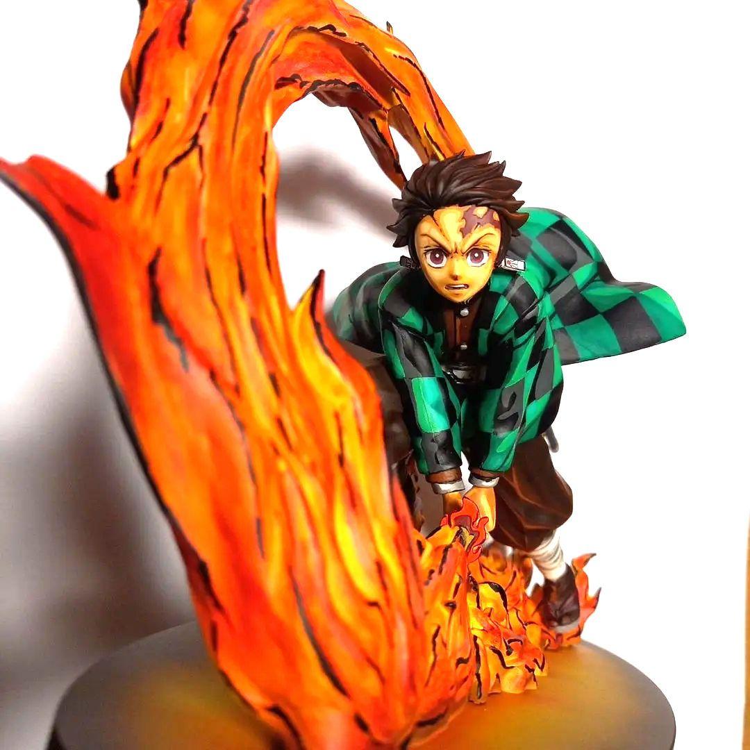 鬼滅の刃 竈門炭治郎 フィギュア リペイント ２次元彩色 ヒノカミ神楽 煉獄