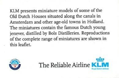 KLMオランダ航空のデルフトブルーのミニチュアハウス No.5