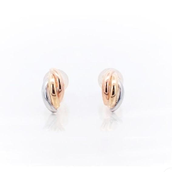 18金+プラチナ【トリニティーピアス YG/PG/Pt900】 刻印入 新品！