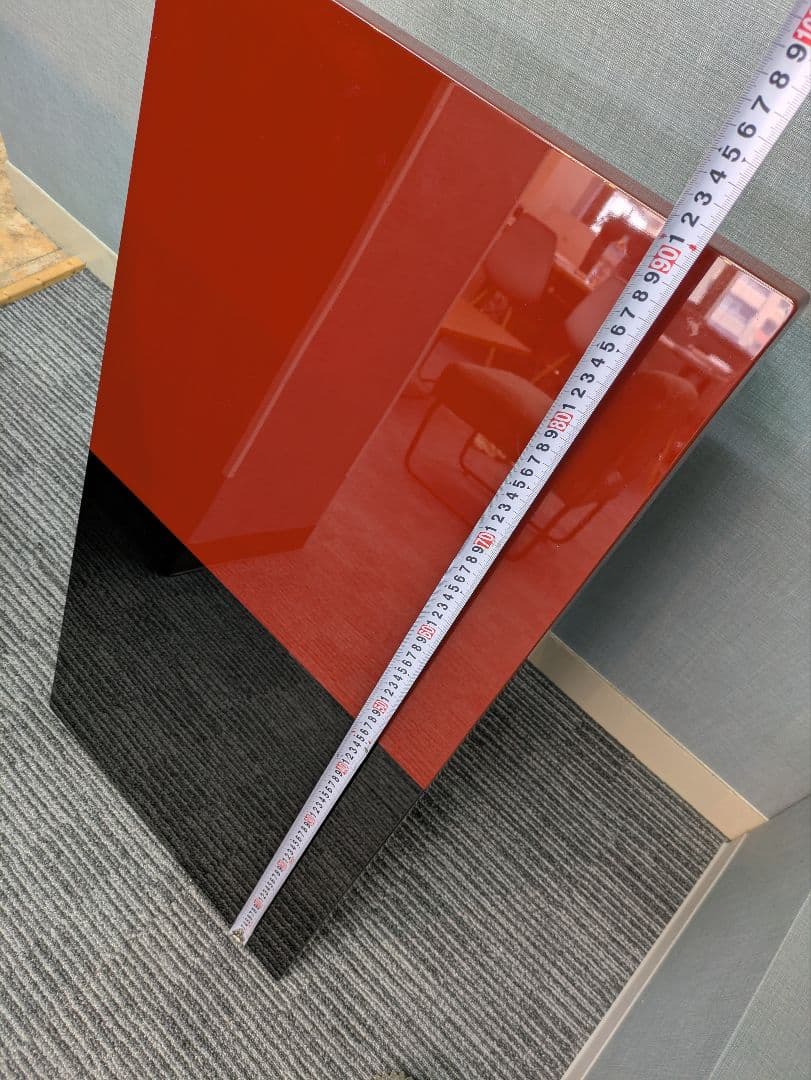 【高級漆座卓】赤と黒の木製座卓 2台セット