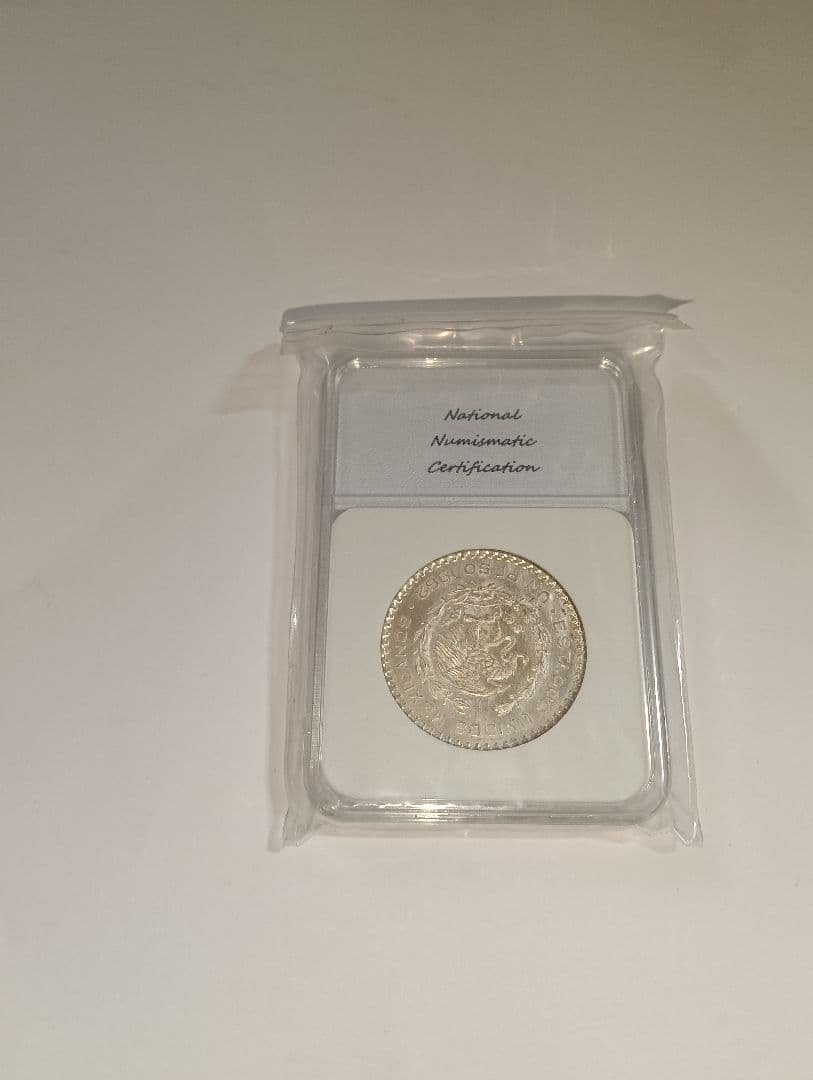 1961 メキシコ シルバー 1ペソ PCGS MS7 スポットレス