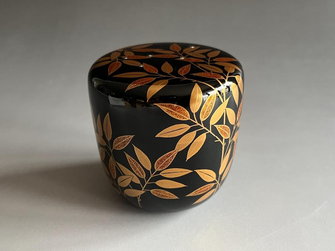 中村宗悦　利休好写　笹蒔絵　大棗　茶道具