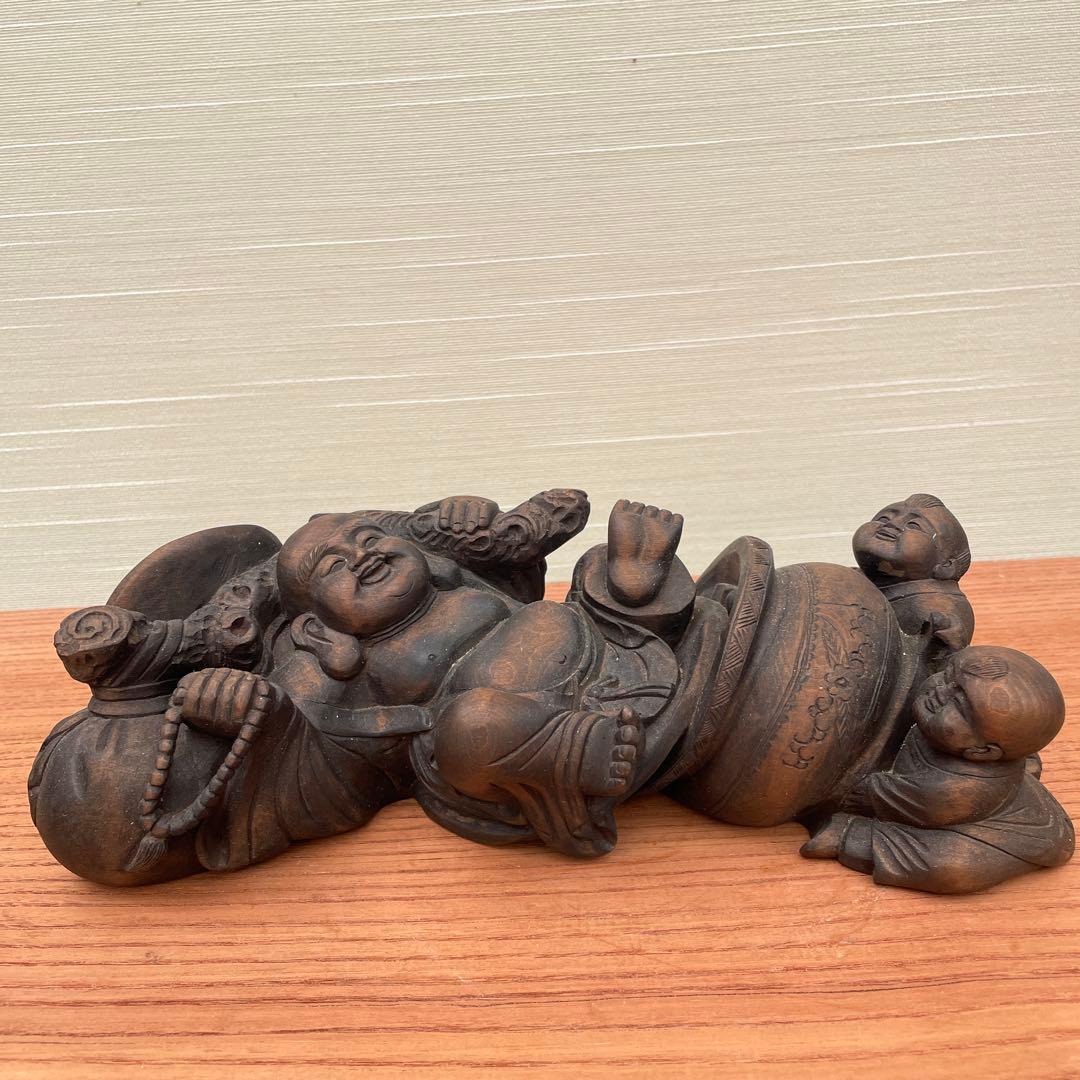 七福神　布袋尊　布袋さん　木彫