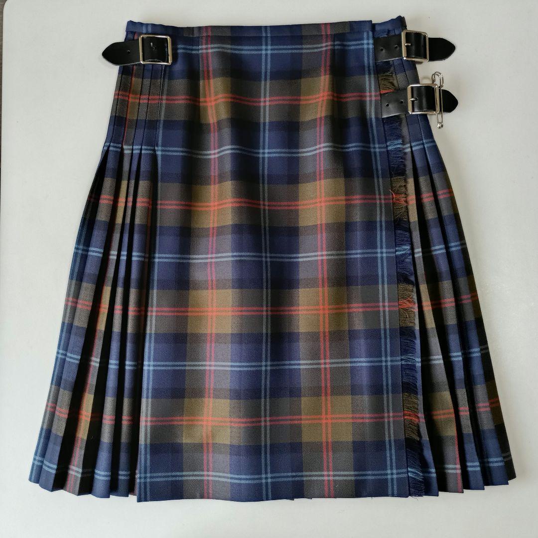 美品　オニールオブダブリン×ロイスクレヨン　チェック　ひざ丈巻きスカート