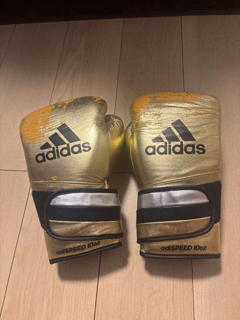 adidas adiSPEED 10oz ゴールド ボクシンググローブ