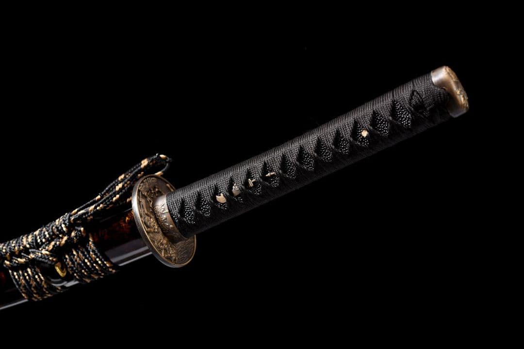 1058-武具 刀装具 日本刀　模造刀 居合刀 武士道 武蔵 鑑賞用 手鍛造打