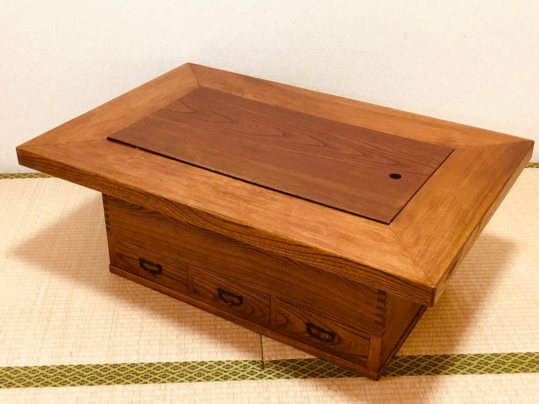 珍しい ほぞ組 欅 けやき 天然木 囲炉裏 火鉢 暖炉重量約27.4kg