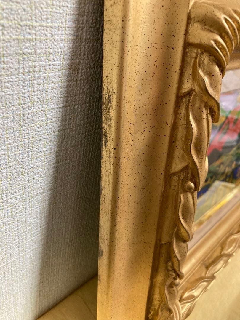 【真作保証】田崎広助「朱富士」油彩0号 直筆サイン 裏書き 鑑定書有り 赤富士