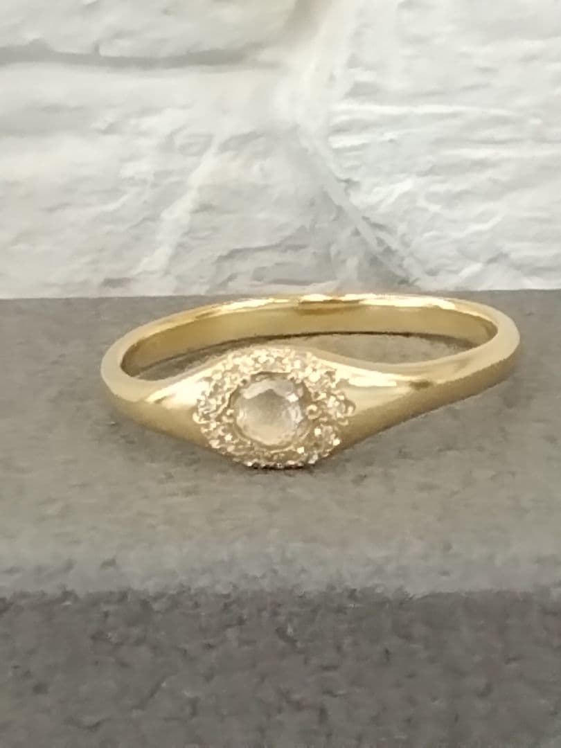 SSAvaron K18ローズカットダイヤモンドリング　　中古品