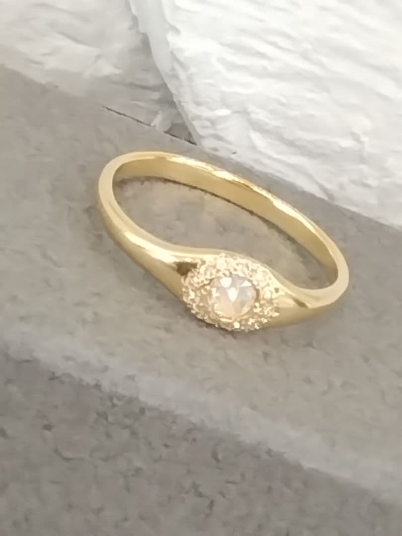 SSAvaron K18ローズカットダイヤモンドリング　　中古品