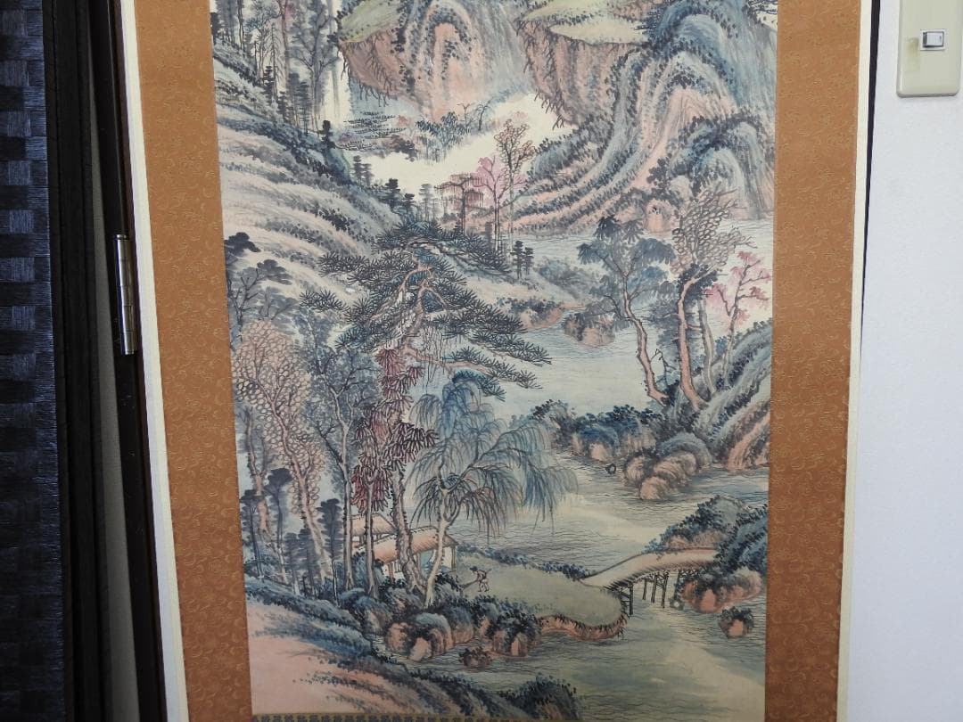 青緑山水画　作者不明　保存箱　MA849