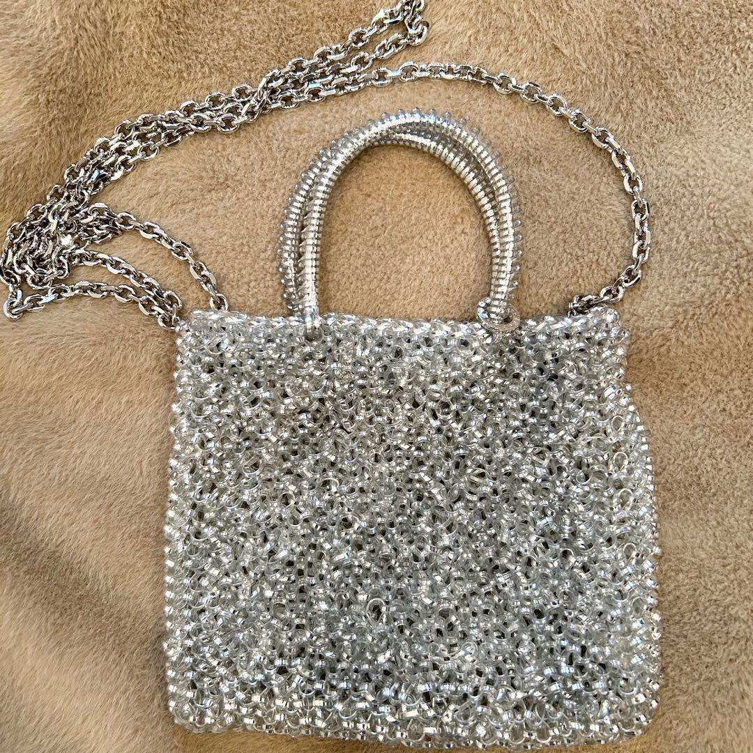 ANTEPRIMA シルバー ビーズバッグ