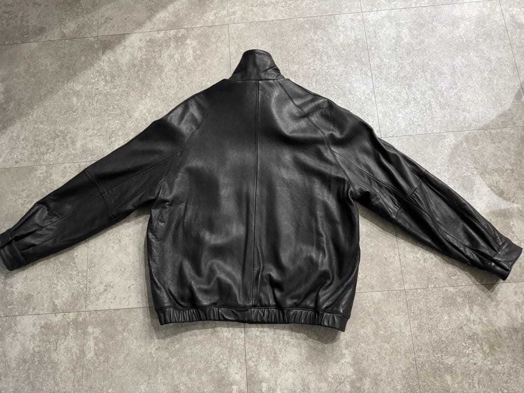 スタンドカラー　ハイネック　レザージャケット　古着