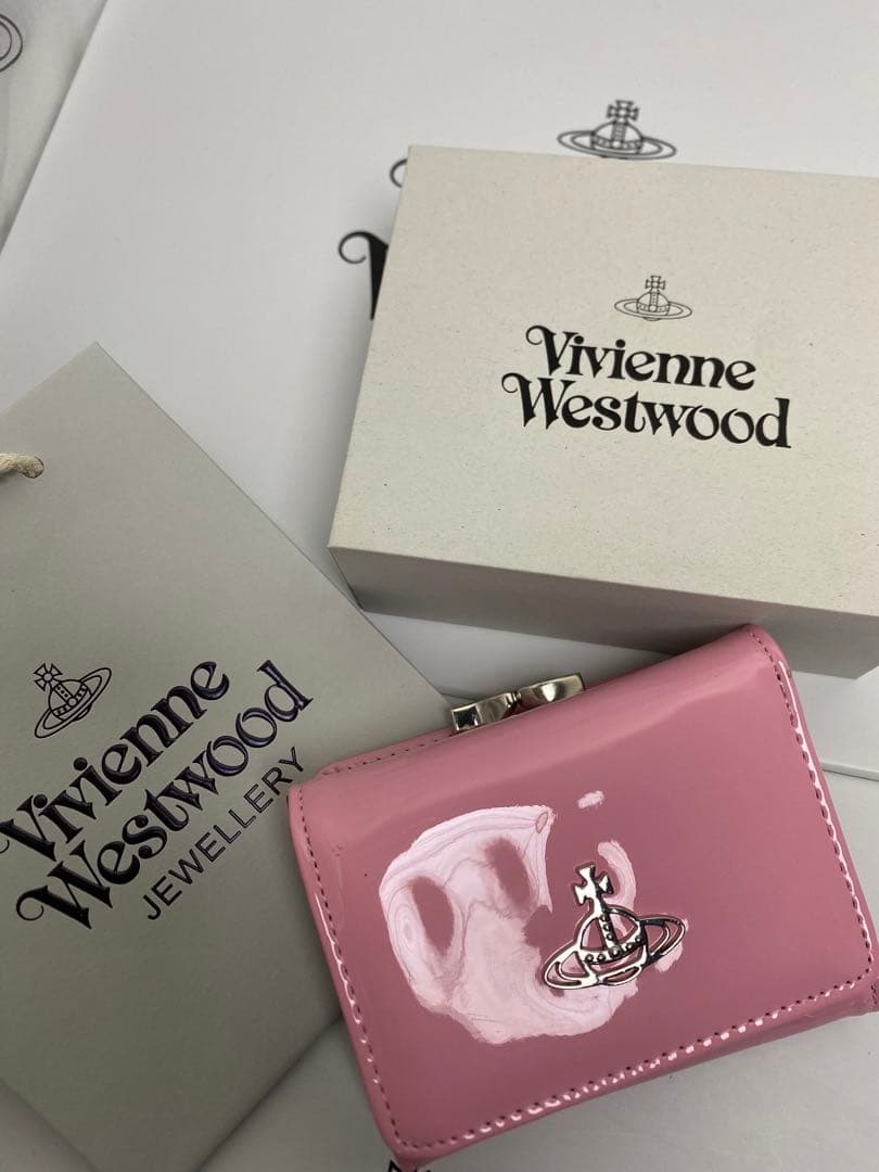 Vivienne Westwood ヴィヴィアン 三つ折財布·ピンク