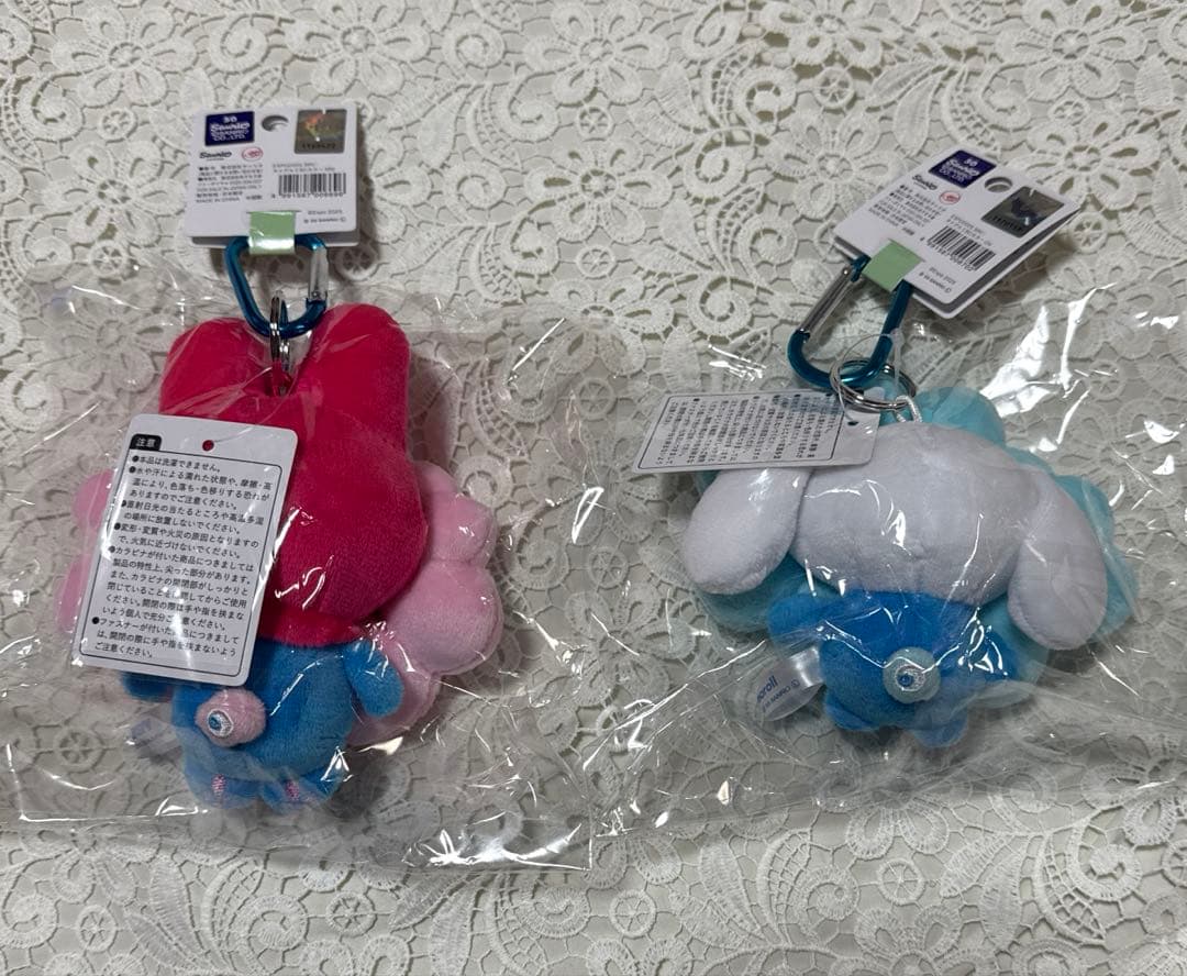 【新品】関西万博購入　カラビナ付サンリオ なりきりマイメロとシナモロール