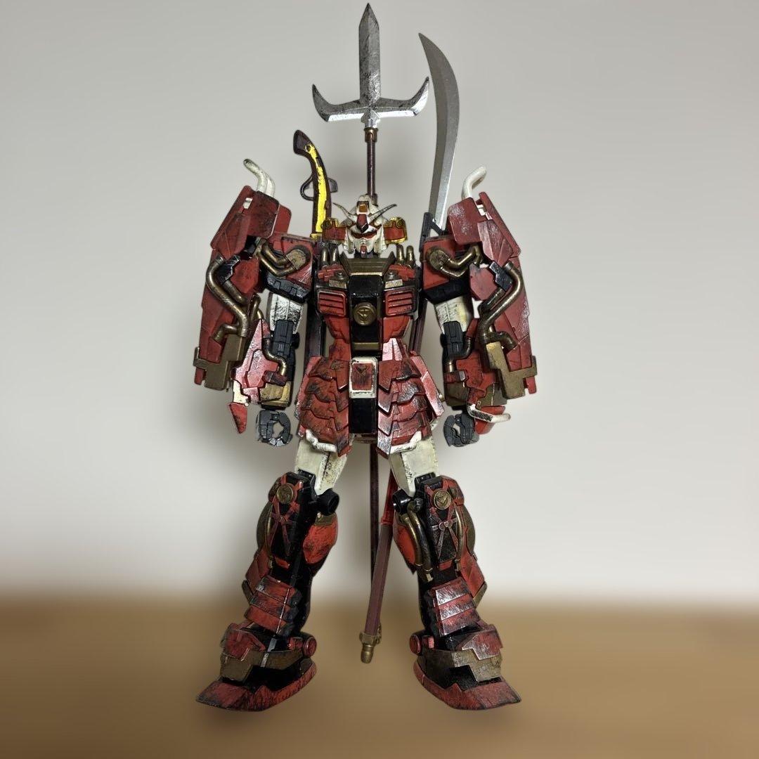 MG 真武者頑駄無 武者ガンダム プラモデル ガンプラ ウェザリング加工