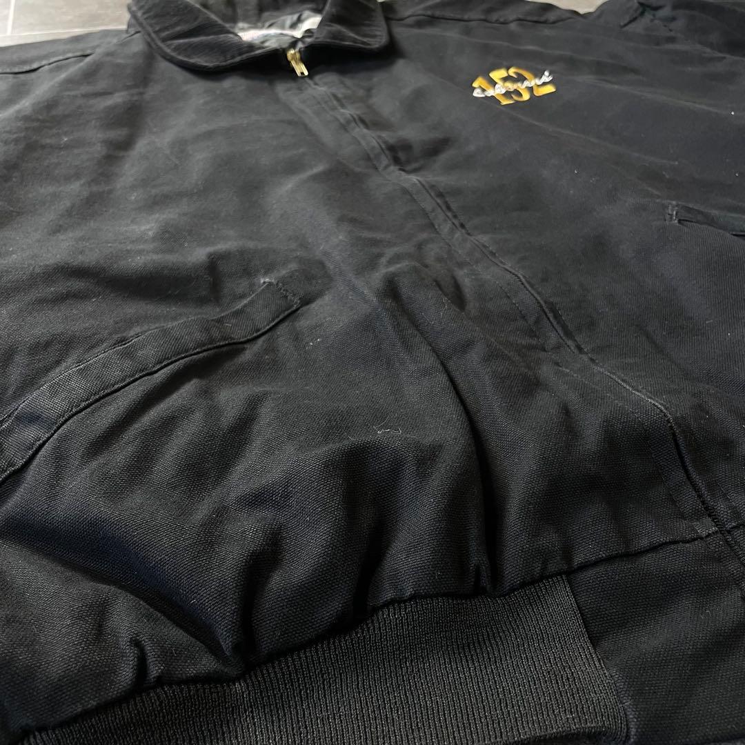 USA製 ダックワークブルゾン アクティブ ブラック 襟コーディロイ