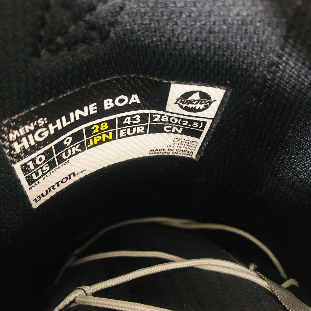 【美品】BURTON HIGHLINE BOA 28cm