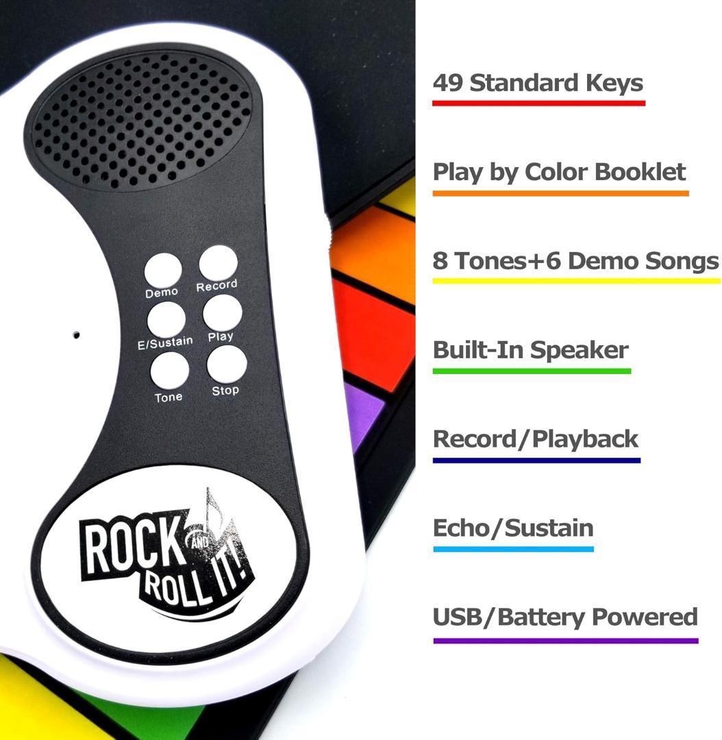 鍵盤楽器 Rock and Roll It Rainbow Roll-Up Piano