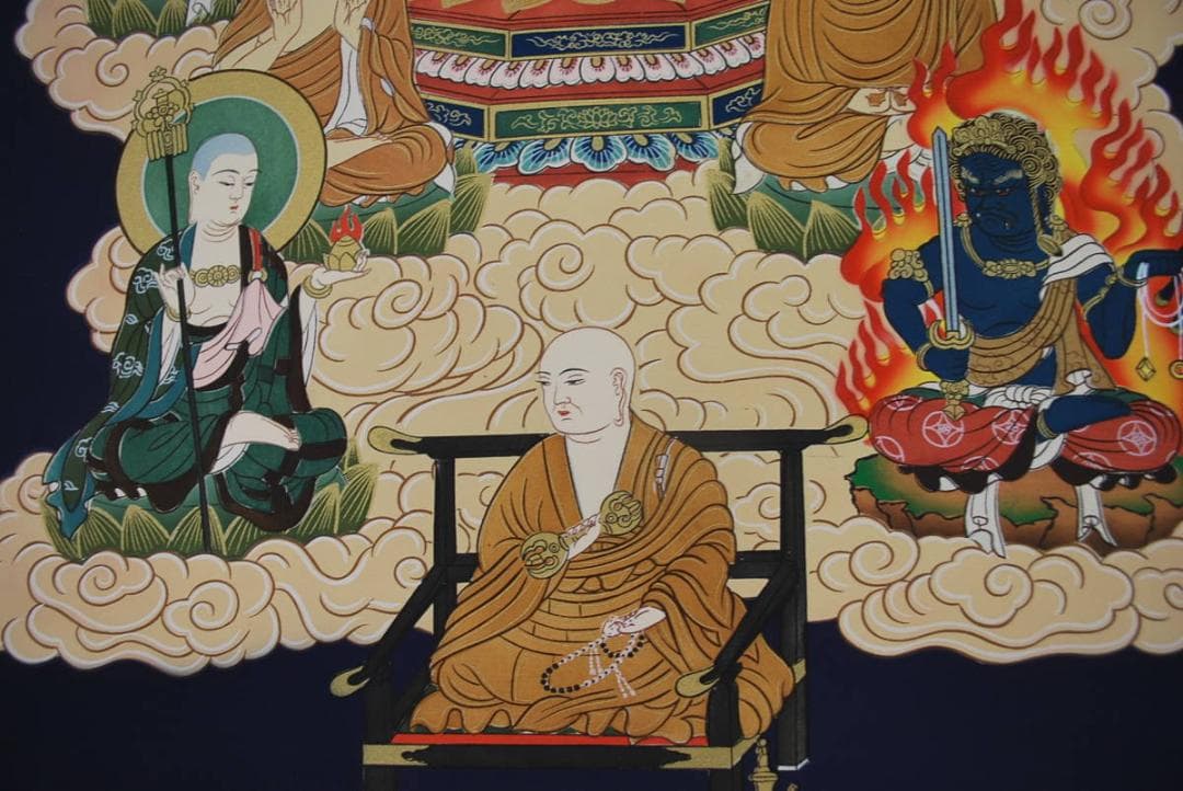 【真作】／雅鳳/十三佛図/掛軸☆宝船☆Ｑ‐88　J