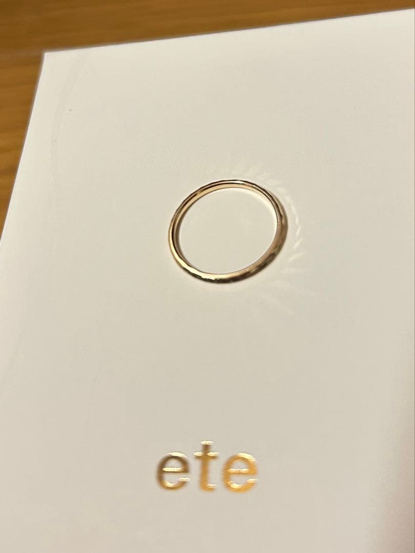 ete K10 クレールカットリング【美品】ピンキーリング　シンプル